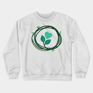 Cute Heart in a Nest Valentine Crewneck Sweatshirt